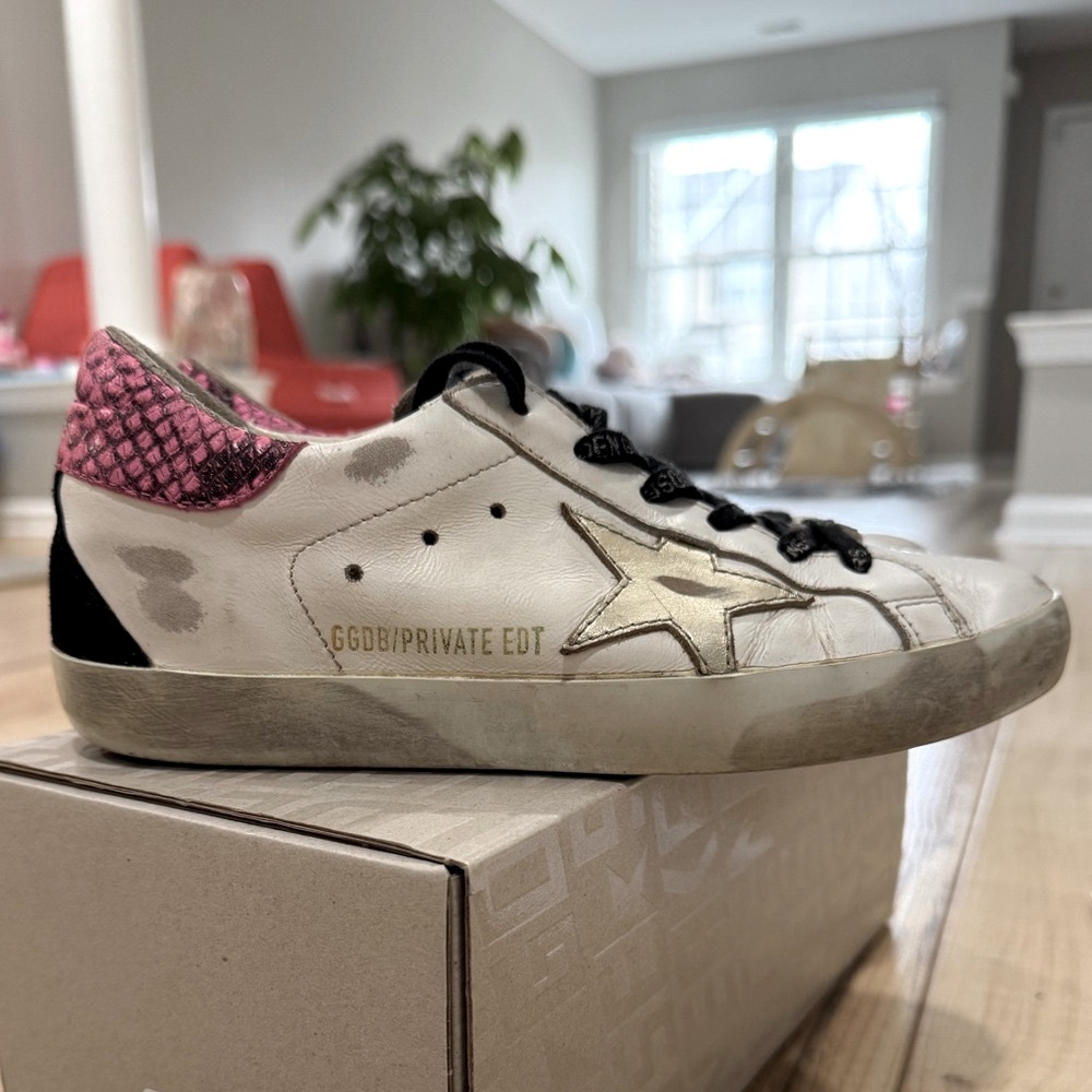 Golden Goose Superstar Classic Distressed Leather Sneakers